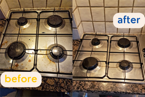 Oven Cleaning Before After